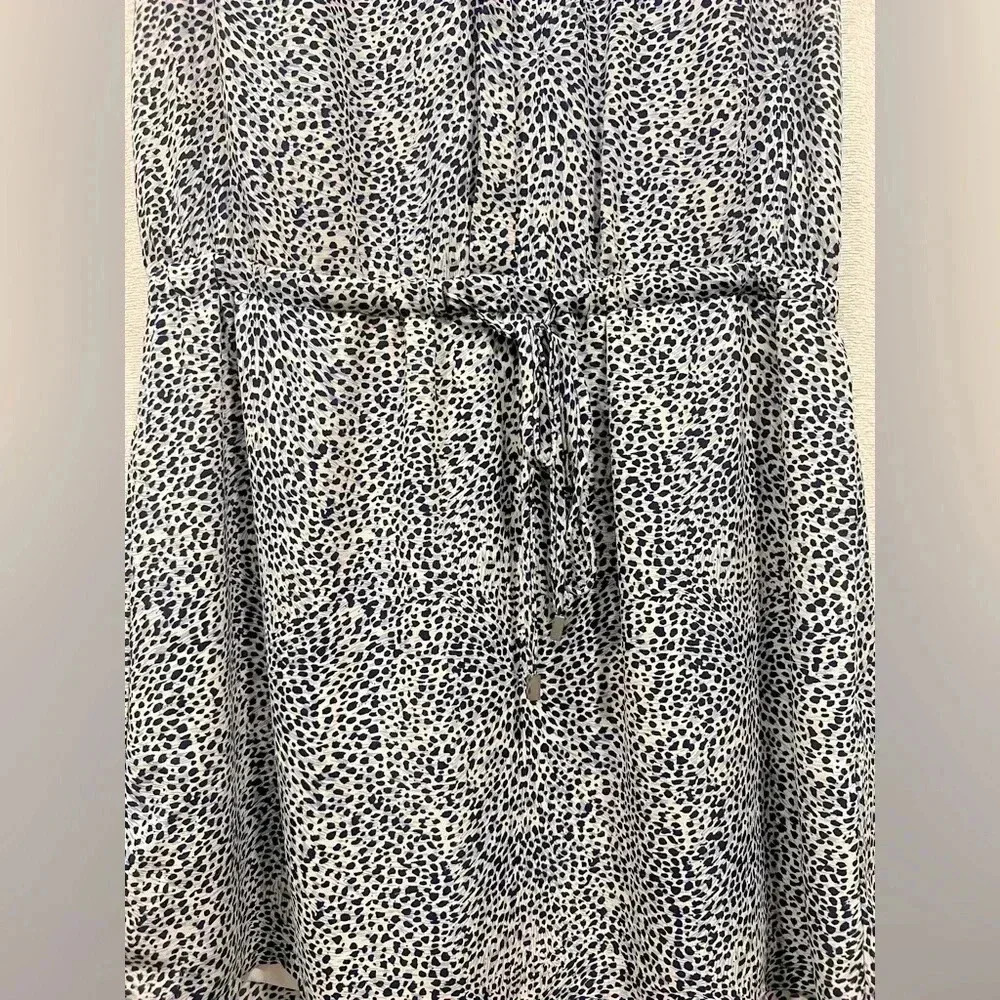 Blue/White Leopard Mini Dress - Picture 3 of 4
